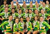 Port Macquarie cheerleaders Anabelle Hicks, Bonnie Russell, Scout Hodgson, and Loghan Sculthorpe competed in the youth division who won silver at the world championships. Picture supplied