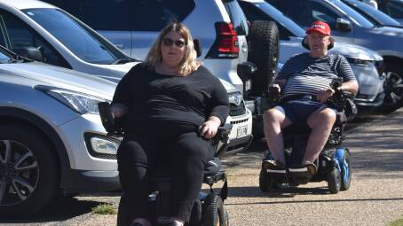 Sarah-Lynn Eade and Michael Lord are calling for Port Macquarie-Hastings Council to improve safety of amenities in the community for people living with a disability. Picture by Ruby Pascoe