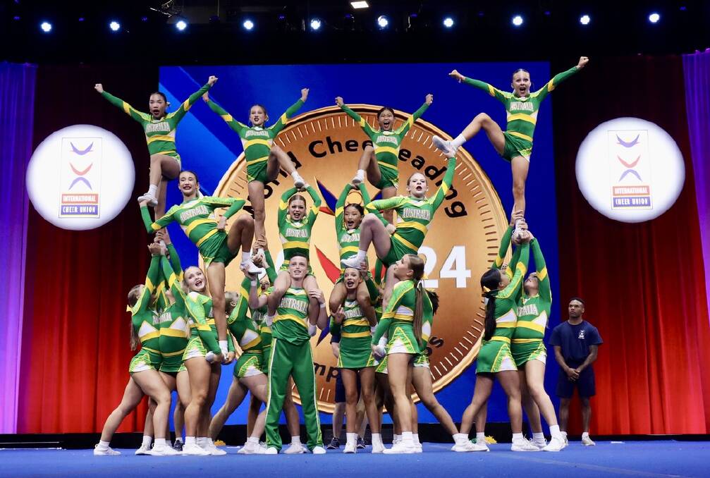 The cheerleaders competed at the International Cheerleading Union (ICU) World Championships in April in Orlando, Florida. Picture supplied