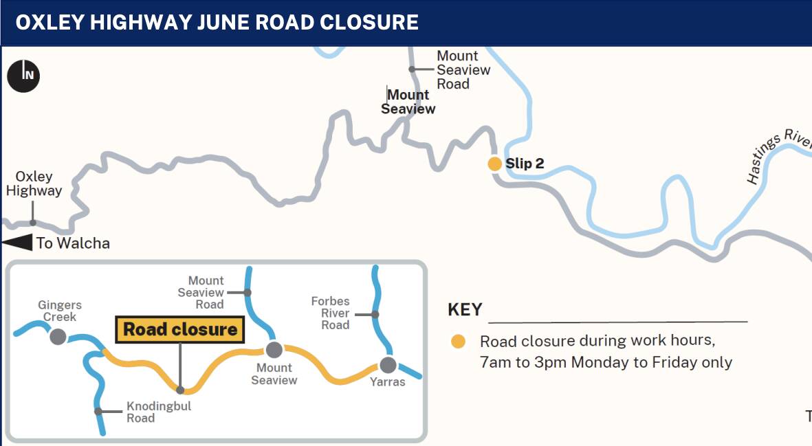 Oxley Highway road closure. Image: NSW Transport