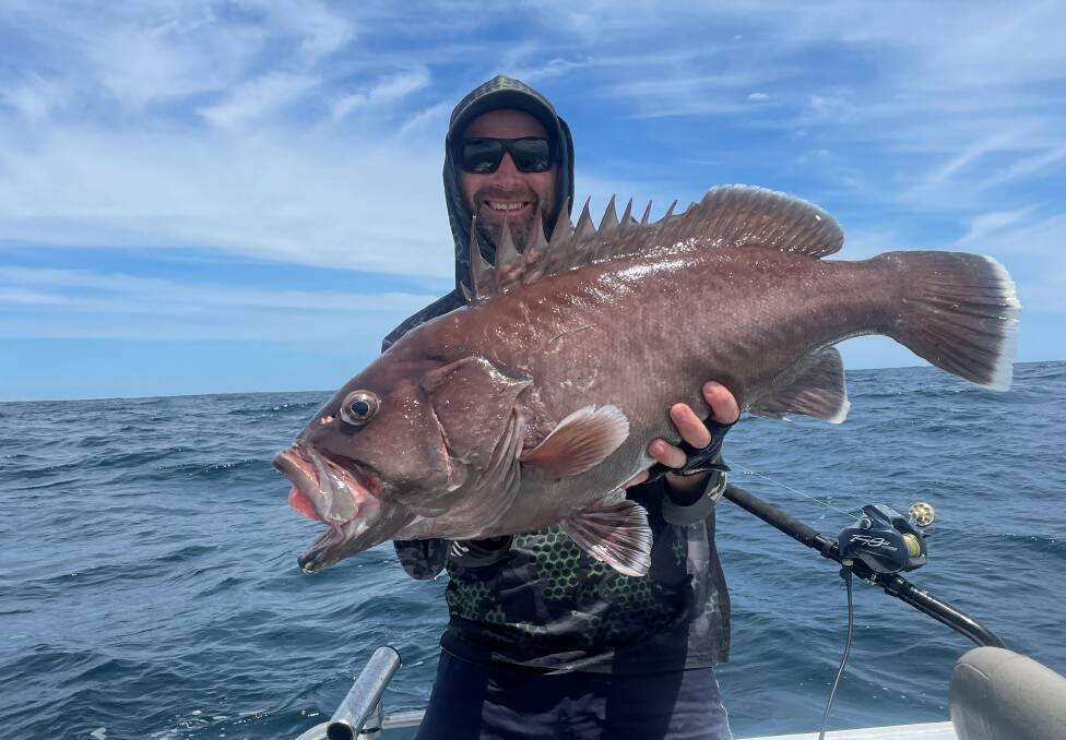 This week's photo is of Matthew Hutchison with a Bar Cod he recently caught deep dropping down south. Picture supplied/Kate Shelton
