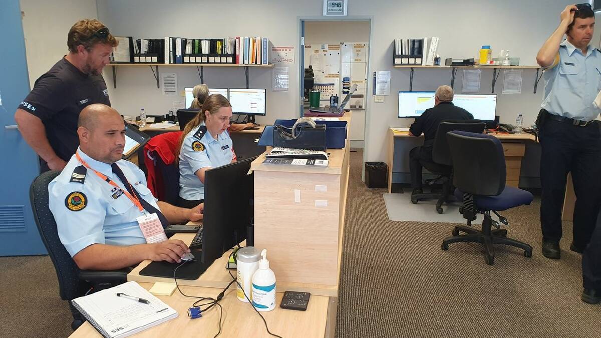 The storm operations room. Picture from Port Macquarie SES