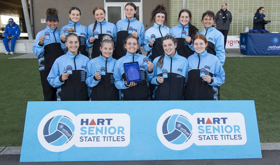 Hastings Valley took out the under-17 division three Netball NSW state title at Camden. Photo: Netball NSW