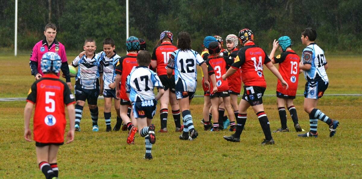 Tackling will be banned until midway through under-7s under a new proposal for a revamped junior rugby league competition. Picture: Paul Jobber