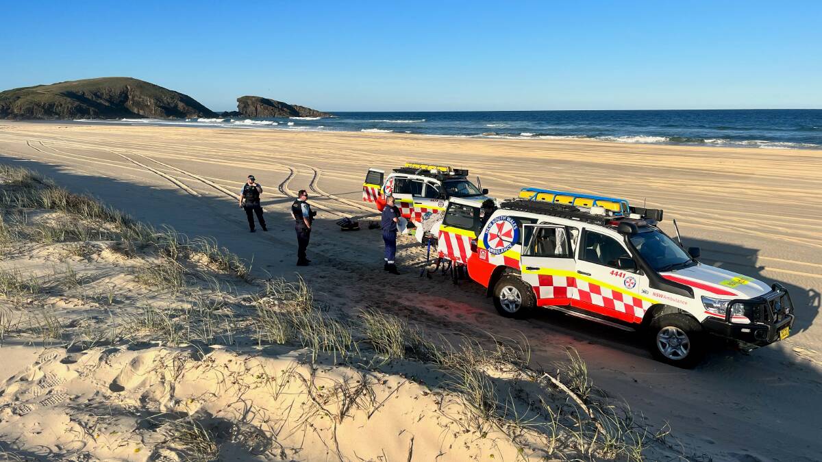 Emergency services responded after a boat capsized near Queens Head on Tuesday afternoon. Picture supplied by the Westpac Rescue Helicopter 