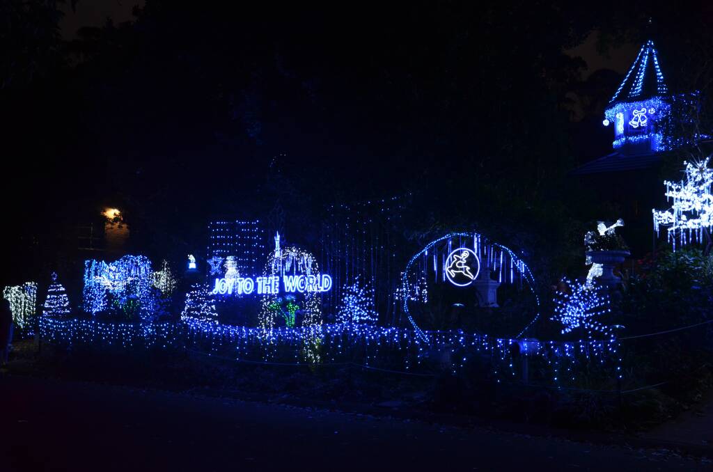 Georgia and Lance Dunn's impressive Christmas lights display. Picture by Ruby Pascoe