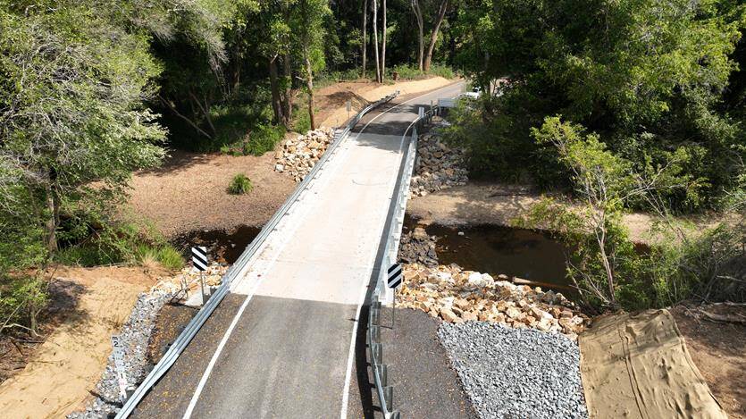 The new Logans Crossing bridge is now open to traffic. Picture supplied by PMHC