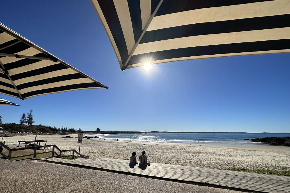 Port Macquarie's Town Beach glitters in the sun on a July day. Picture by Sue Stephenson