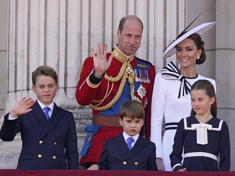 Kate returned briefly to the limelight at Trooping the Colour with William and their three children. (AP PHOTO)