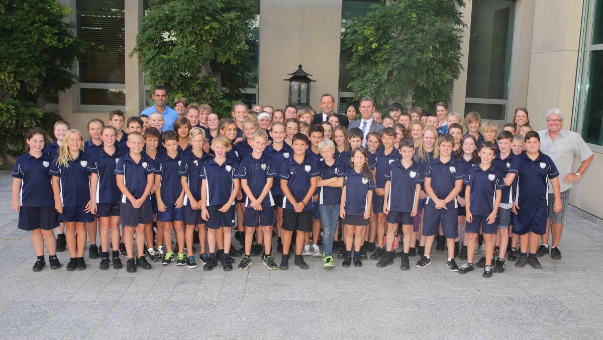 Year 6 students from Wauchope Public School enjoyed a special visit by the Prime Minister during a tour of Parliament House on Tuesday.